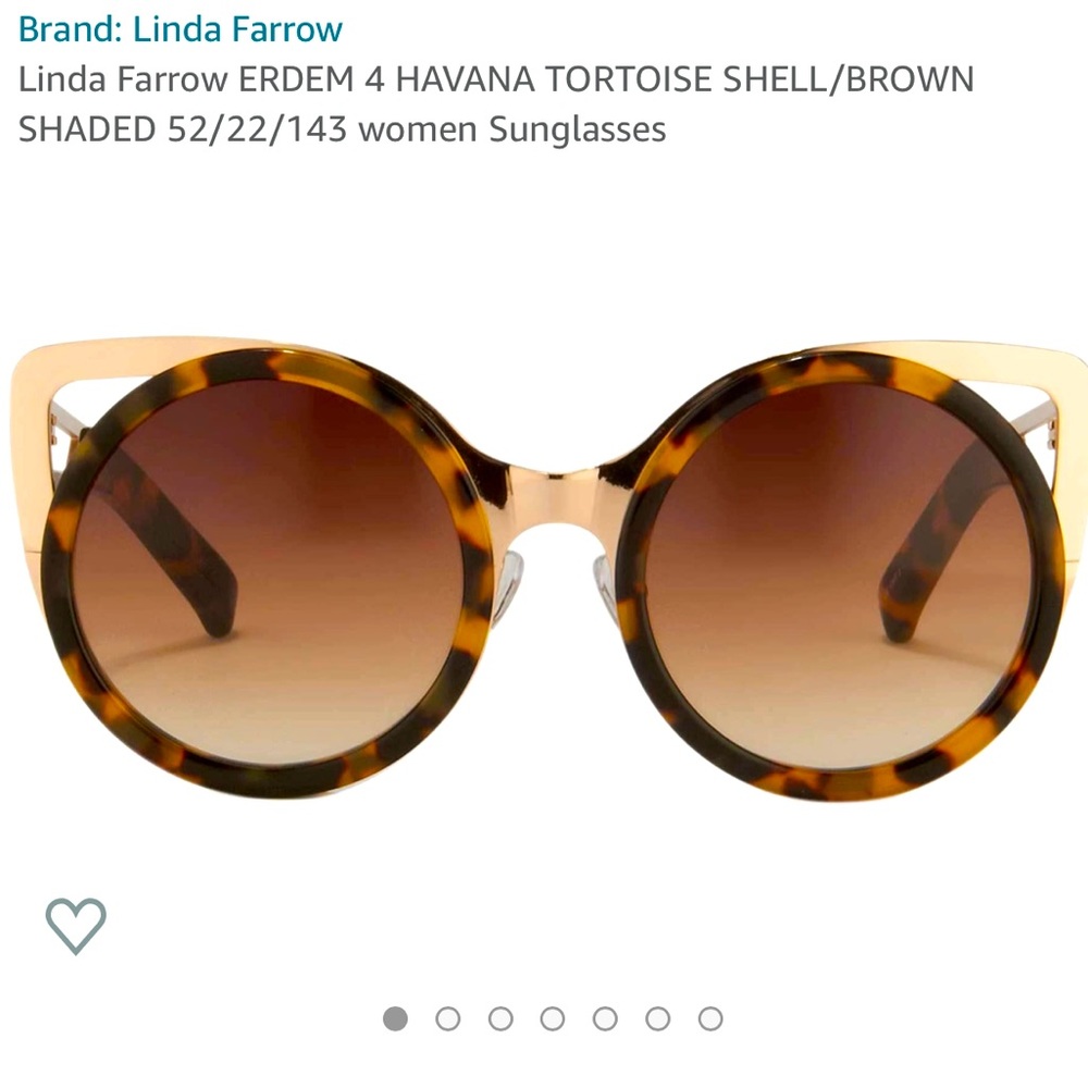 Linda Farrow ERDEM Sunglasses NWT